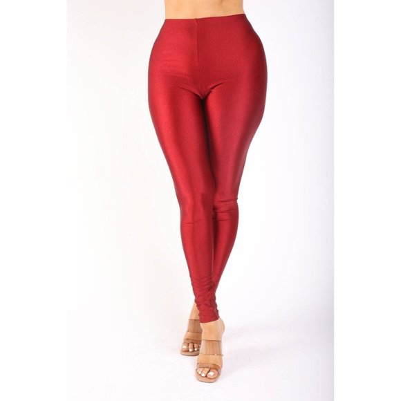 Women High Waist Shiny Tricot Stretch Skinny Dance Yoga Club Party Legging pants - Picture 9 of 9